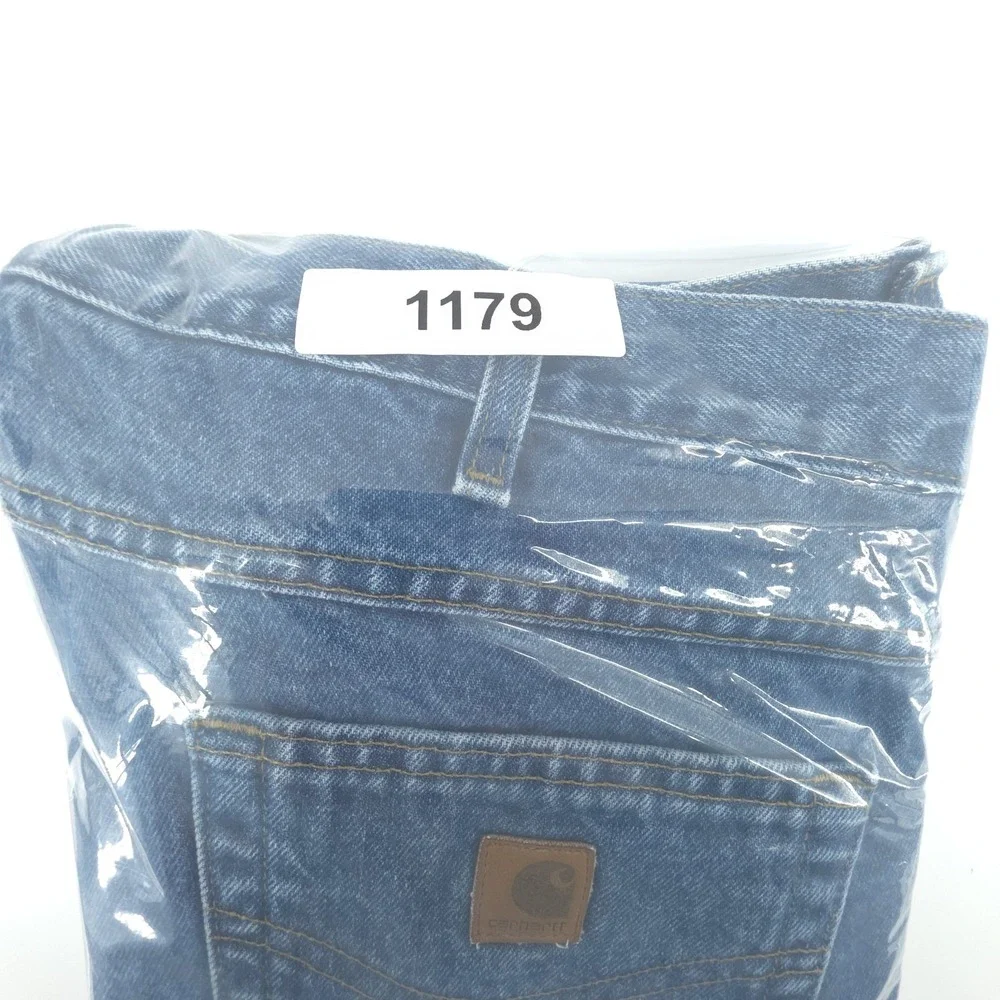 Carhartt Blue Jeans Mens 42X30 Relaxed Fit Denim Straight‎ Leg Work